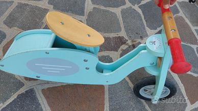 bicicletta senza pedali in legno vespa