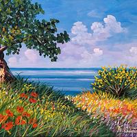 Quadro di paesaggio olio su tela firmato