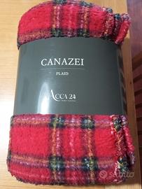 plaid Acca24 scacchi scozzese rosso. 130*160 cm