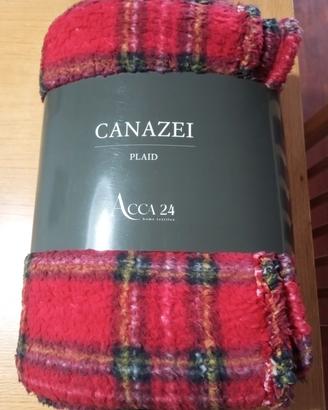 plaid Acca24 scacchi scozzese rosso. 130*160 cm