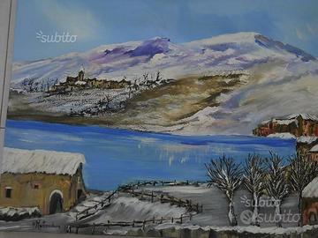 Quadro olio marche franco mastrandrea recanati