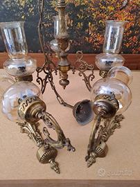 SET LAMPADARIO PIù APPLIQUE