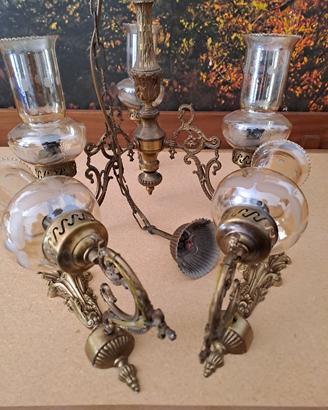 SET LAMPADARIO PIù APPLIQUE