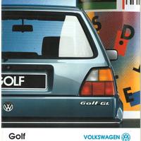VOLKSWAGEN GOLF BROCHURE ORIGINALE del 1988