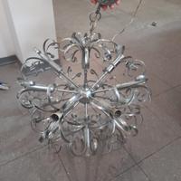 Lampadario Metallo Cromato Sputnik Gaetano Sciolar