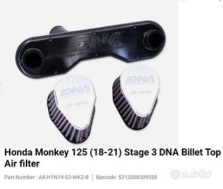 Kit Aspirazione Honda Monkey stage3 DNA