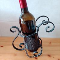 Portabottiglie di vino in ferro battuto vintage