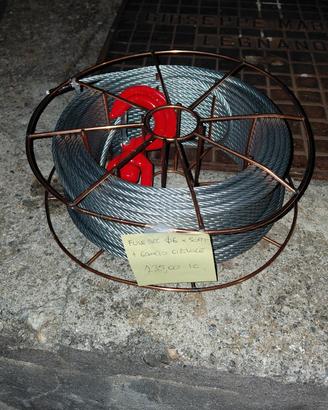 Cavo/fune acciaio per argano 50 metri 6 mm