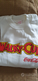 Felpa bianca Walky Cup coca cola nuova