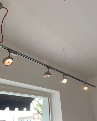 binario con faretti illuminazione negozi