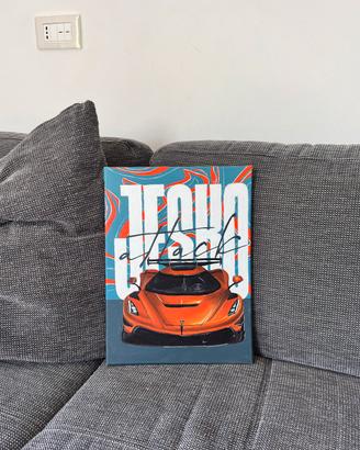 quadro koenigsegg fatto a mano