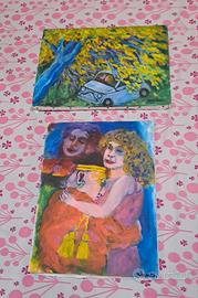  2 quadri acrilico 30x40 Totò Amico