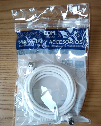 Cavo antenna TV M/F con filtri EDM 2,5m. (nuovo)