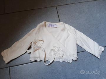 Golfino bambina Monnalisa Bebè - panna - 9 mesi