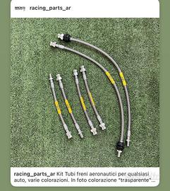 Kit tubi freno in treccia aeronautica fiat puntogt