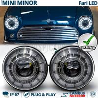 Fari LED 7'' per Mini Minor OMOLOGATI Angel Eyes