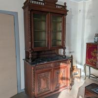 Credenza con alzata in legno massello - Fine '800