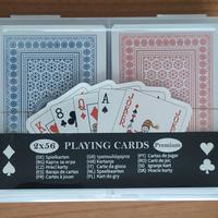 CARTE DA GIOCO PREMIUM POKER/RAMINO 2 MAZZI DA 56