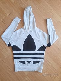 Felpa Adidas bianca e nera