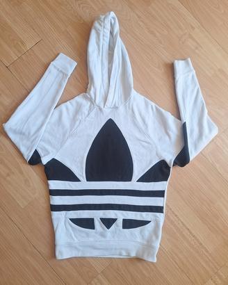 Felpa Adidas bianca e nera
