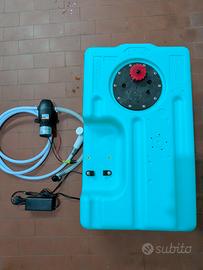 Serbatoio acqua 45L + pompa Flojet + doccino 2.5m