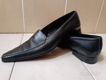 Mocassini neri in cuoio DOLLY