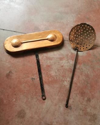 utensili antichi da cucina in rame