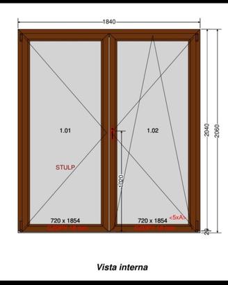 Finestre Porta Finestra in PVC 