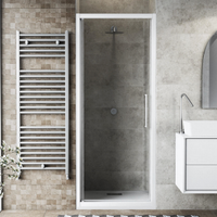 Porta doccia battente Record, L 87-91 cm x H 195 c