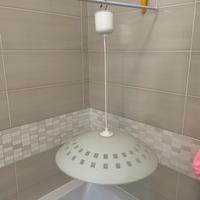 Lampadario vetro satinato 43 cm larghezza