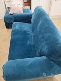 divano 2 posti con isola pouf letto