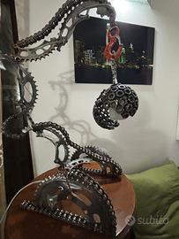 Lamp industrial steampunk scrap metal