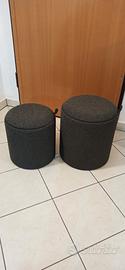 Pouf con contenitore e vassoio