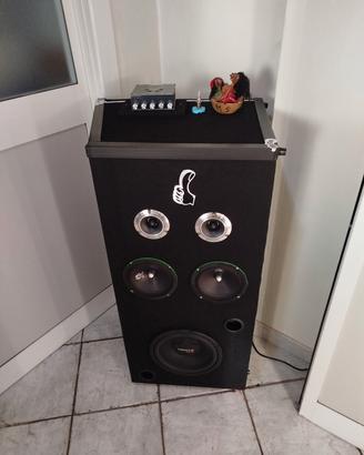 torre musicale ipnosis girevole bluetooth caraoke 