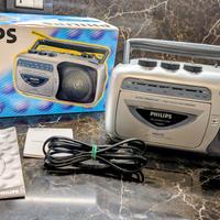 Philips AQ4150 radio cassette recorder con scatola