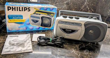 Philips AQ4150 radio cassette recorder con scatola