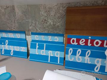 Materiali Montessori in legno e non