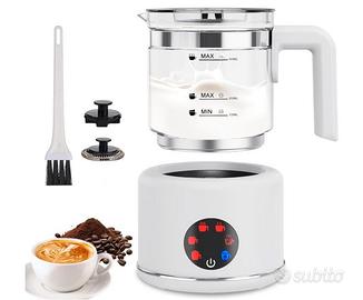 6 in 1 Montalatte Elettrico,600w Schiumalatte a in