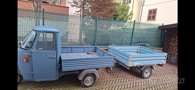 Ape P501 km 56.223 con rimorchio