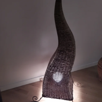 lampada in vimini