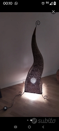 lampada in vimini