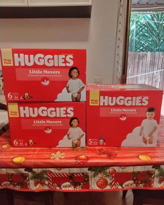 Pannolini huggies little movers taglia 5 e 6