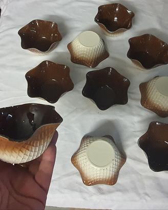 Bormioli Rocco 10 coppe vetro per gelato vintage