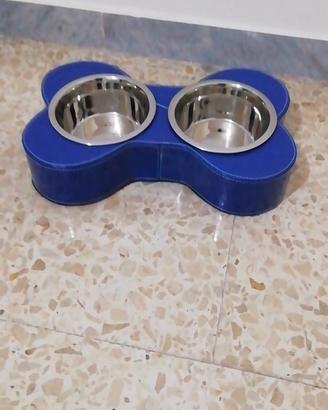 porta ciotola doppio per cani