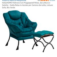 Poltrona relax poggiapiedi Amazon