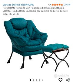 Poltrona relax poggiapiedi Amazon
