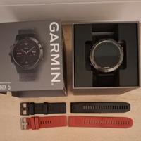 Garmin Fenix 5 Multifunz. GPS + 2 Cinturini