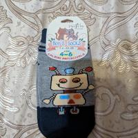 Calzini antiscivolo bimbo 4-6 anni robot