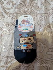 Calzini antiscivolo bimbo 4-6 anni robot