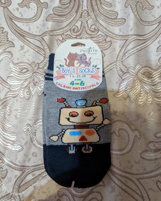 Calzini antiscivolo bimbo 4-6 anni robot